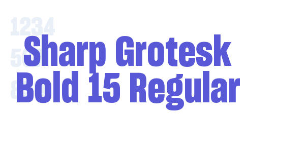 Sharp Grotesk Bold 15 Regular font free