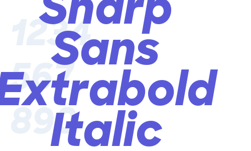 Sharp Sans Extrabold Italic Font