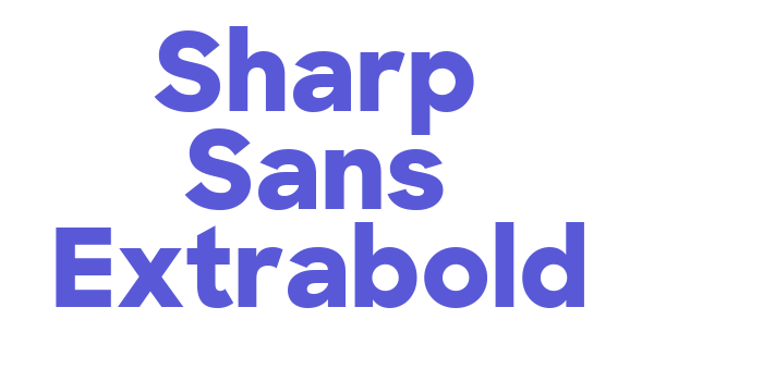 Sharp Sans Extrabold Font