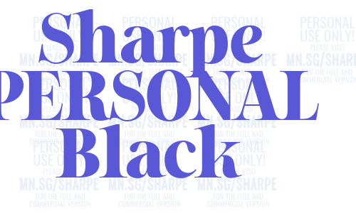 Sharpe PERSONAL Black Font