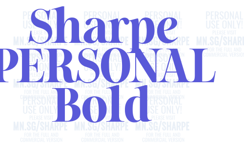 Sharpe PERSONAL Bold Font