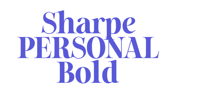 Sharpe PERSONAL Bold Font Download