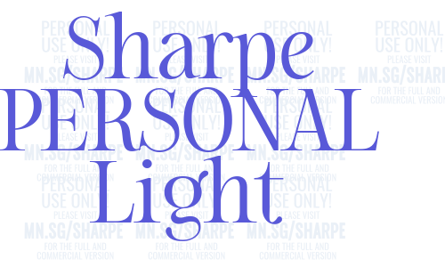 Sharpe PERSONAL Light Font