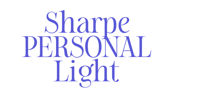 Sharpe PERSONAL Light Font Download