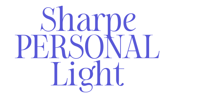 Sharpe PERSONAL Light Font