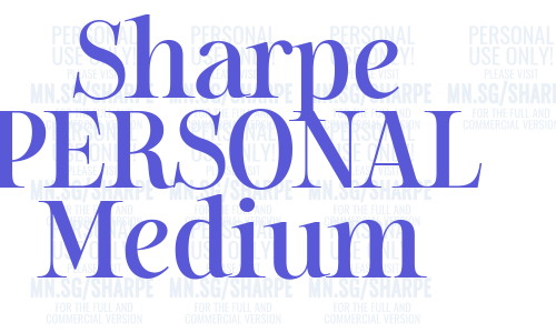 Sharpe PERSONAL Medium Font