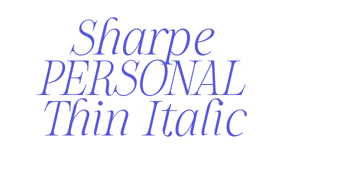 Download Sharpe PERSONAL Thin Italic Font