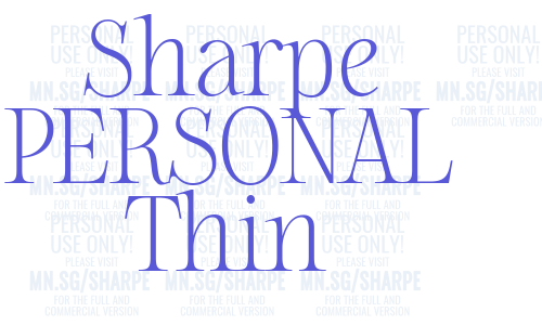 Sharpe PERSONAL Thin Font