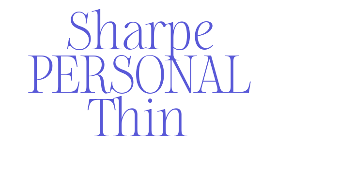 Sharpe PERSONAL Thin Font