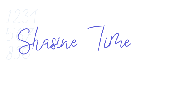 Shasine Time font free