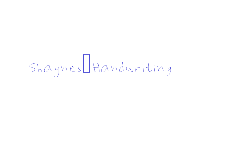 Shaynes_Handwriting Font