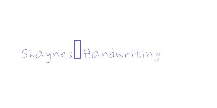 Shaynes_Handwriting Font Download