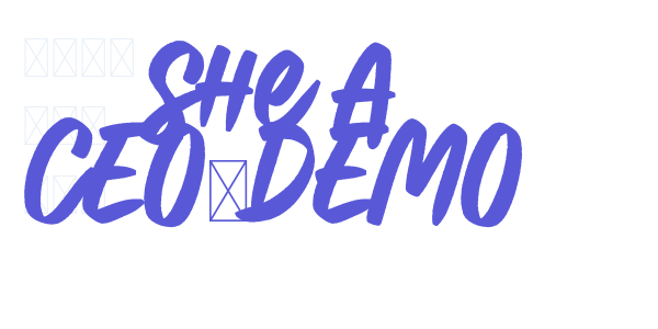 She A CEO-DEMO font free