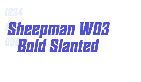 Sheepman W03 Bold Slanted font download