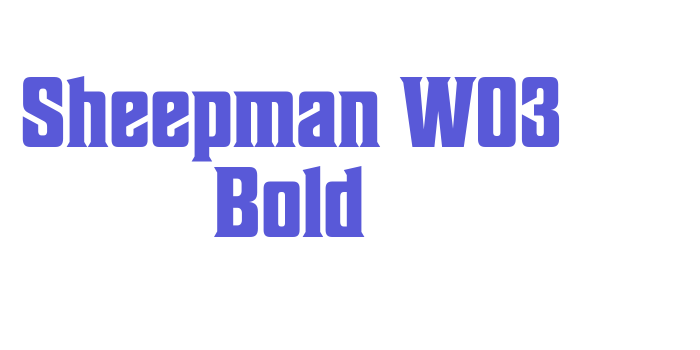 Sheepman W03 Bold Font