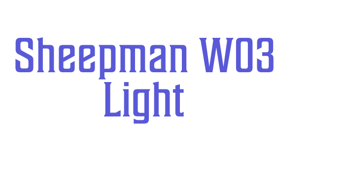 Sheepman W03 Light Font