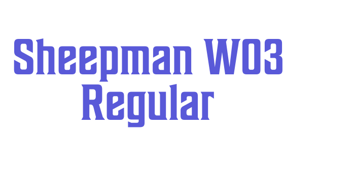 Sheepman W03 Regular Font