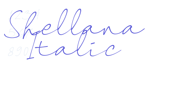 Shellana Italic font free