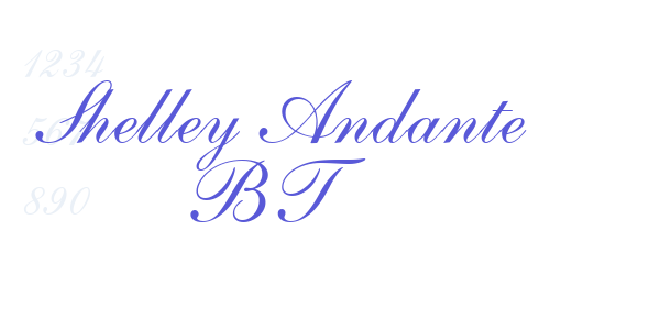 Shelley Andante BT font