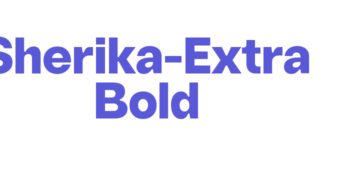 Sherika-Extra Bold Font