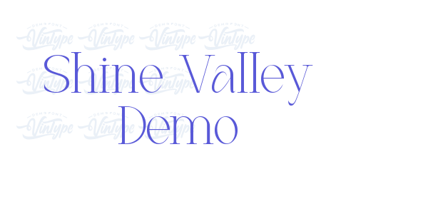 Shine Valley Demo font free