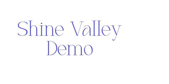 Shine Valley Demo Font Download