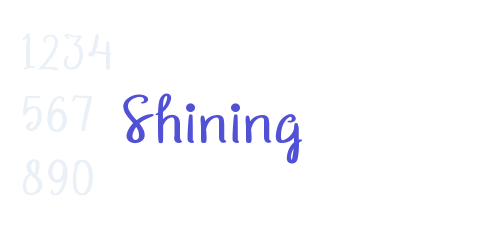 Shining-font-download