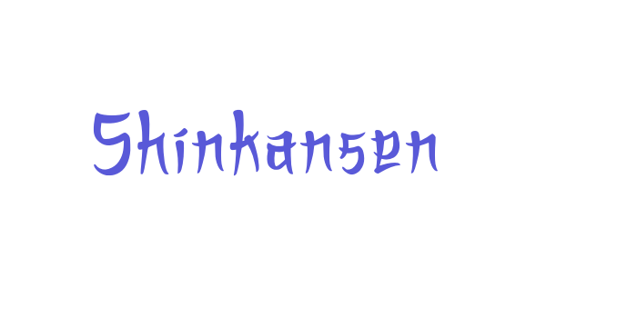 Shinkansen Font