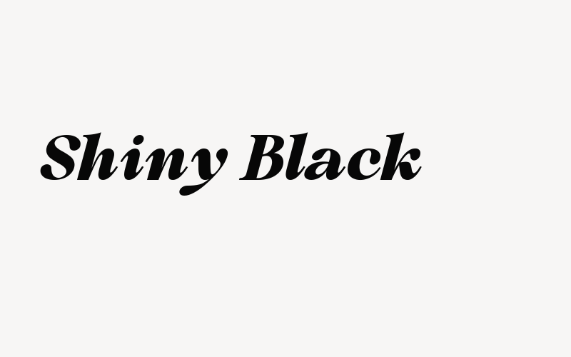 Shiny Black Font