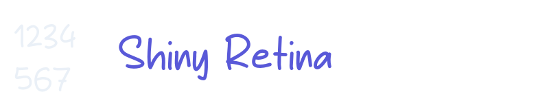 Shiny Retina-related font