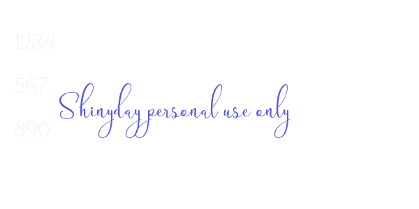 Shinyday personal use only font free