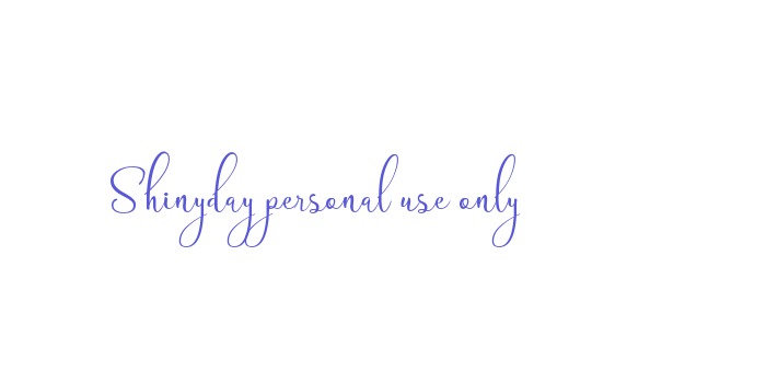 Shinyday personal use only Font Download