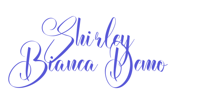 Shirley Bianca Demo Font Download