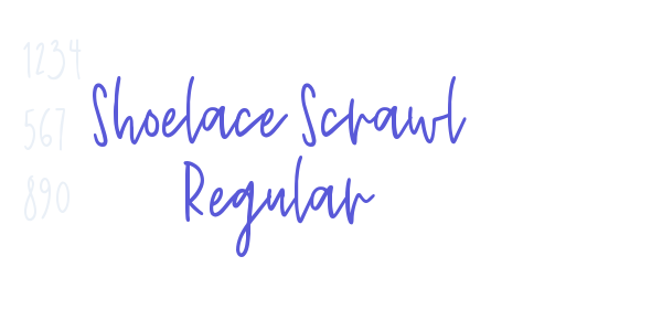 Shoelace Scrawl Regular font free