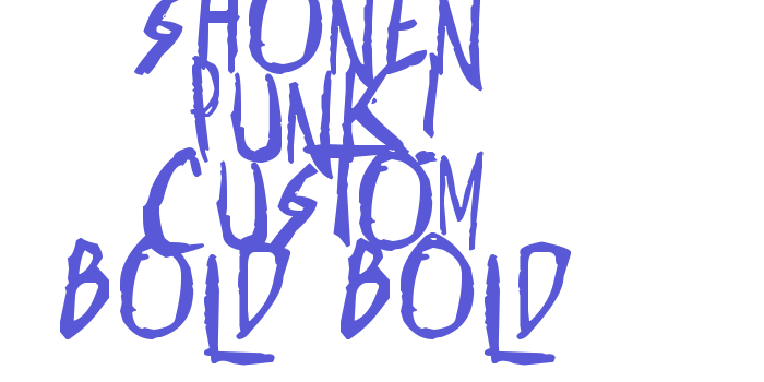 Shonen Punk! Custom Bold Bold Font Download