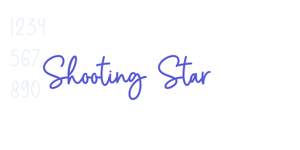 Shooting Star font free