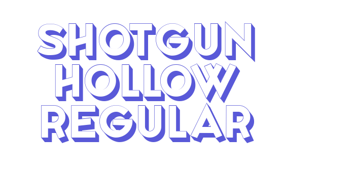 Shotgun Hollow Regular Font Download