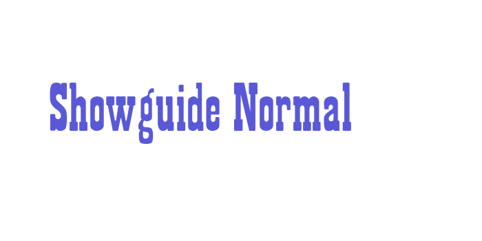 Showguide Normal Font Download