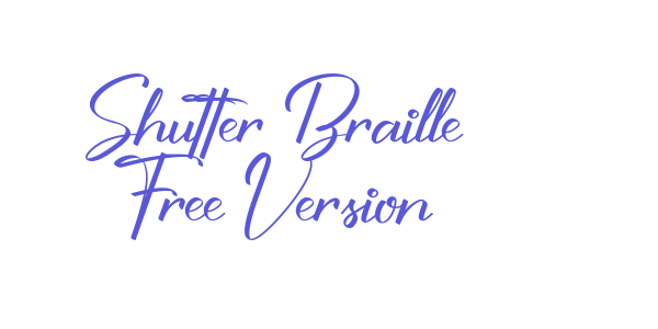 Shutter Braille Free Version font free