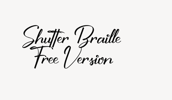 Shutter Braille Free Version Font