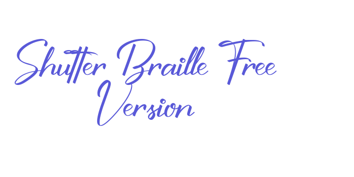 Shutter Braille Free Version Font Download