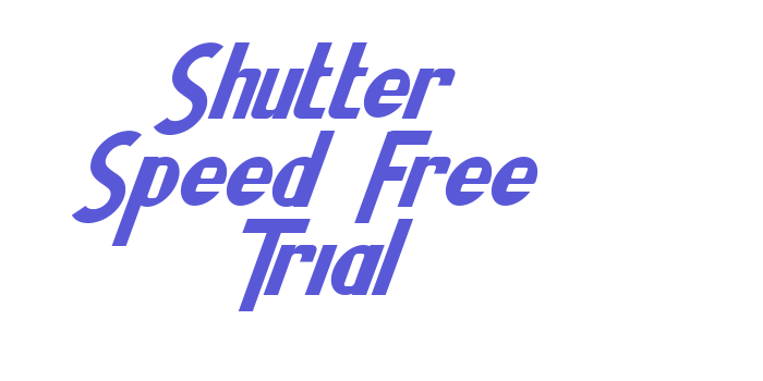 Shutter Speed Free Trial Font Download