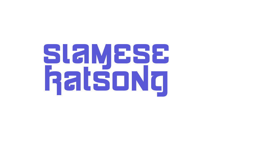 Siamese Katsong Font