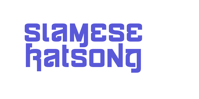 Siamese Katsong Font