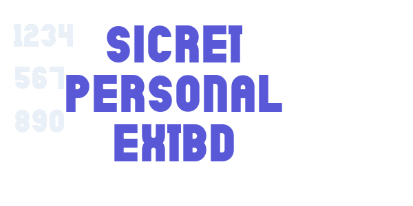 Sicret PERSONAL ExtBd font free