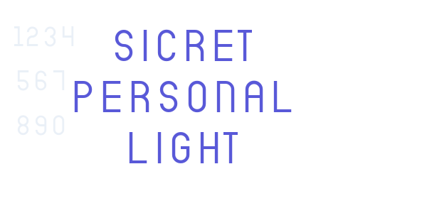 Sicret PERSONAL Light font free