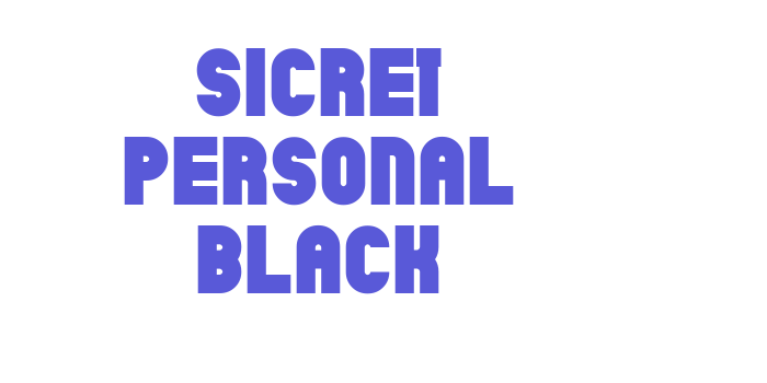 Sicret PERSONAL Black Font Download