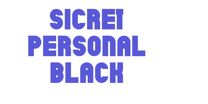 Sicret PERSONAL Black Font