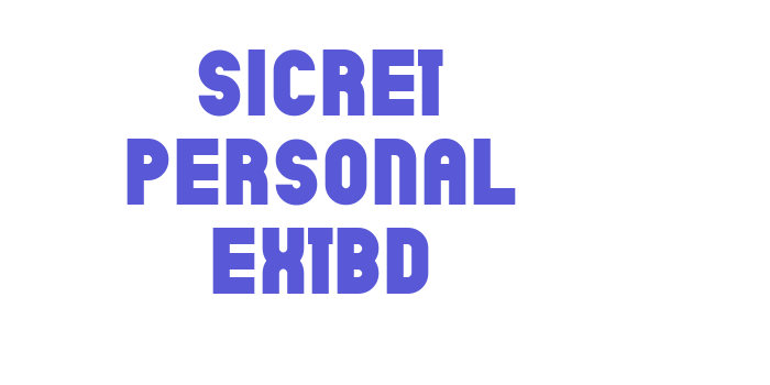 Sicret PERSONAL ExtBd Font Download