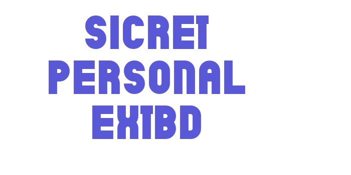 Sicret PERSONAL ExtBd Font